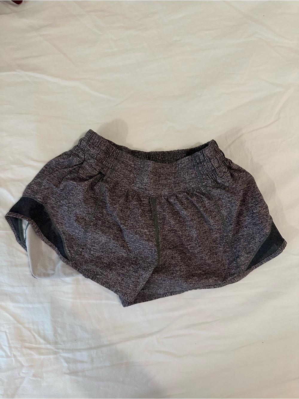 Lululemon hotty hot shorts heathered gray